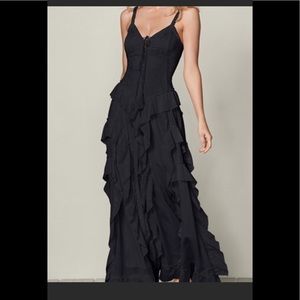 Beautiful Venus Black Ruffle Dress